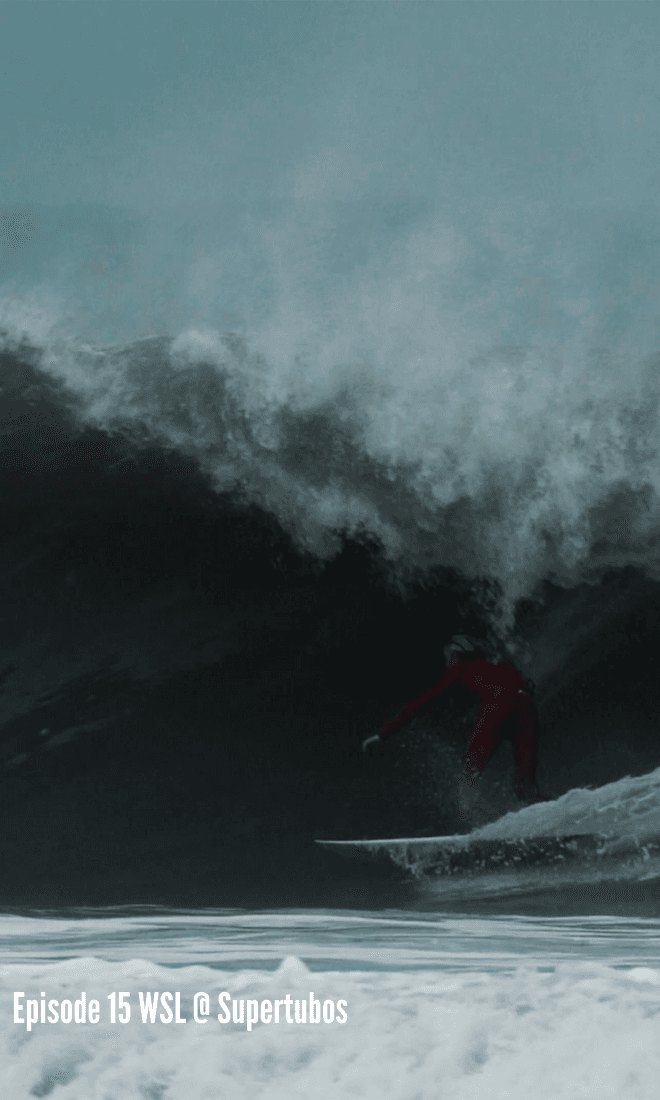 london in red wetsuit pulling into barrel